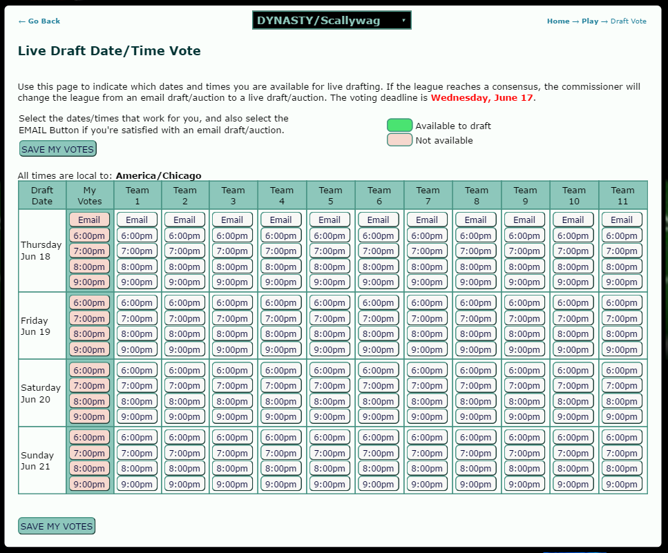 Fantasy Contests Offered by DataForce Fantasy Football